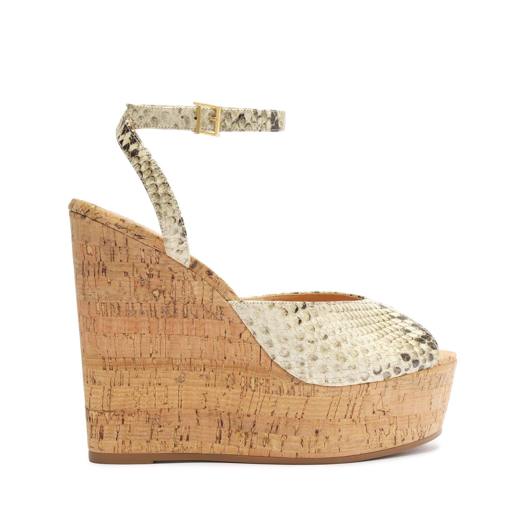 Neith Snake-Embossed Leather Sandal Female Product Image