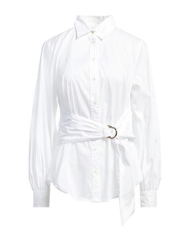 LAUREN RALPH LAUREN Woman Shirt White Size M Cotton, Nylon, Elastane Product Image