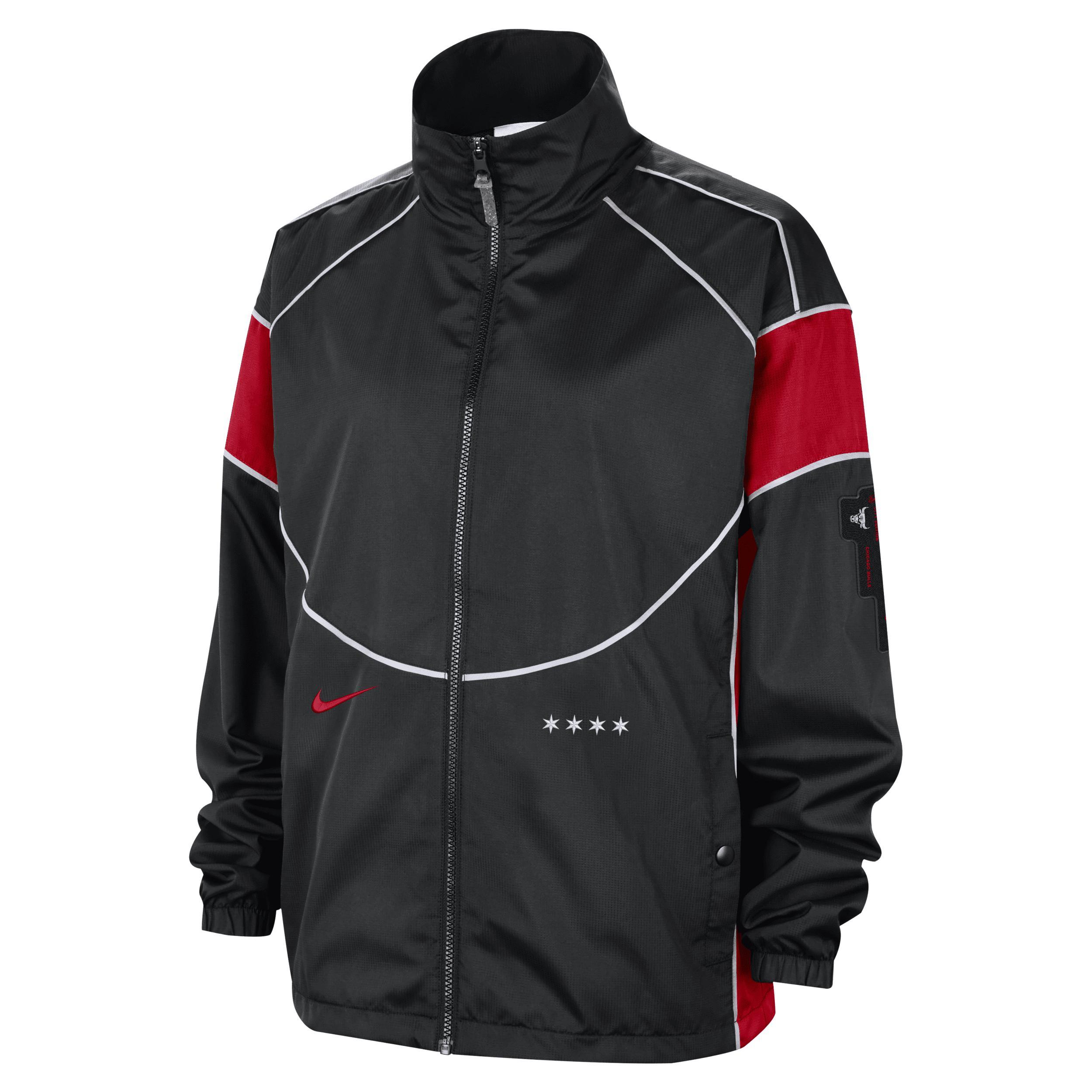 Womens Nike Black Chicago Bulls 2023/24 City Edition Courtside Swoosh Fly Full-Zip Jacket Product Image