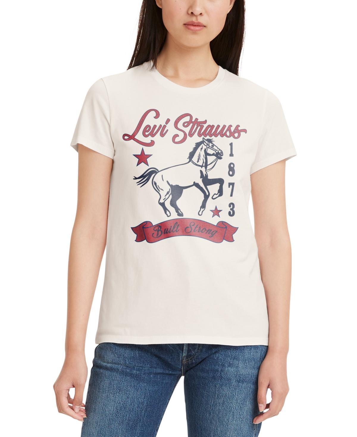 Levis Womens Perfect Graphic Logo Cotton T-shirt Product Image