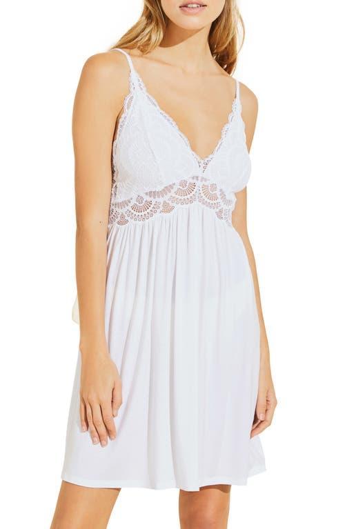 Womens Mariana Modal Lace-Trim Chemise Product Image