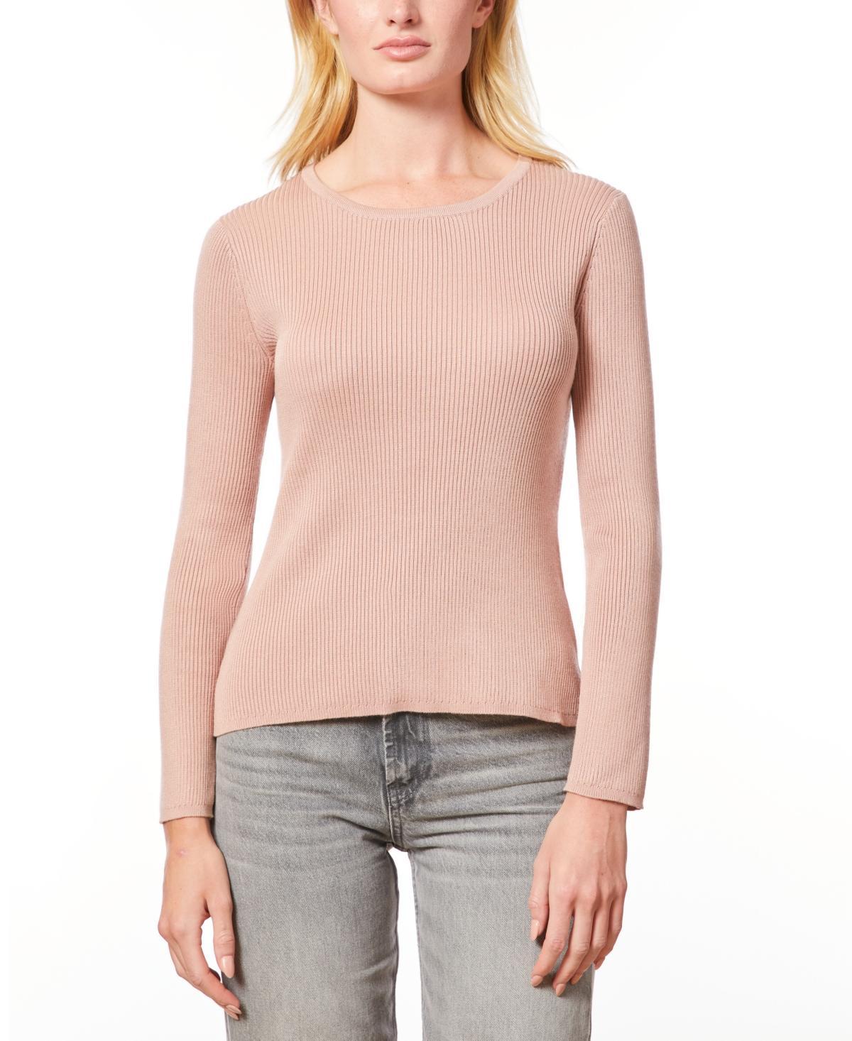 Melissa Paige Womens Ribbed Scoop-Neck Sweater Product Image