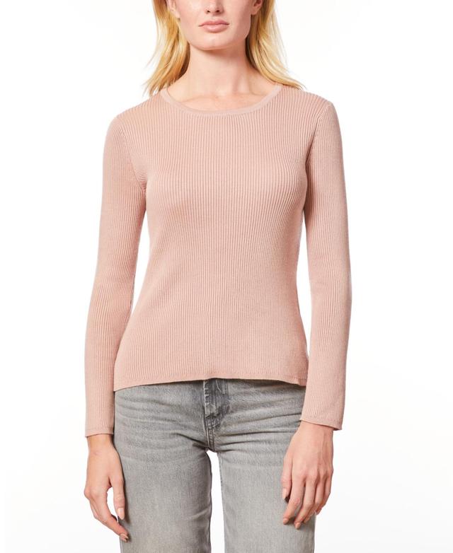 Melissa Paige Womens Ribbed Scoop-Neck Sweater Product Image