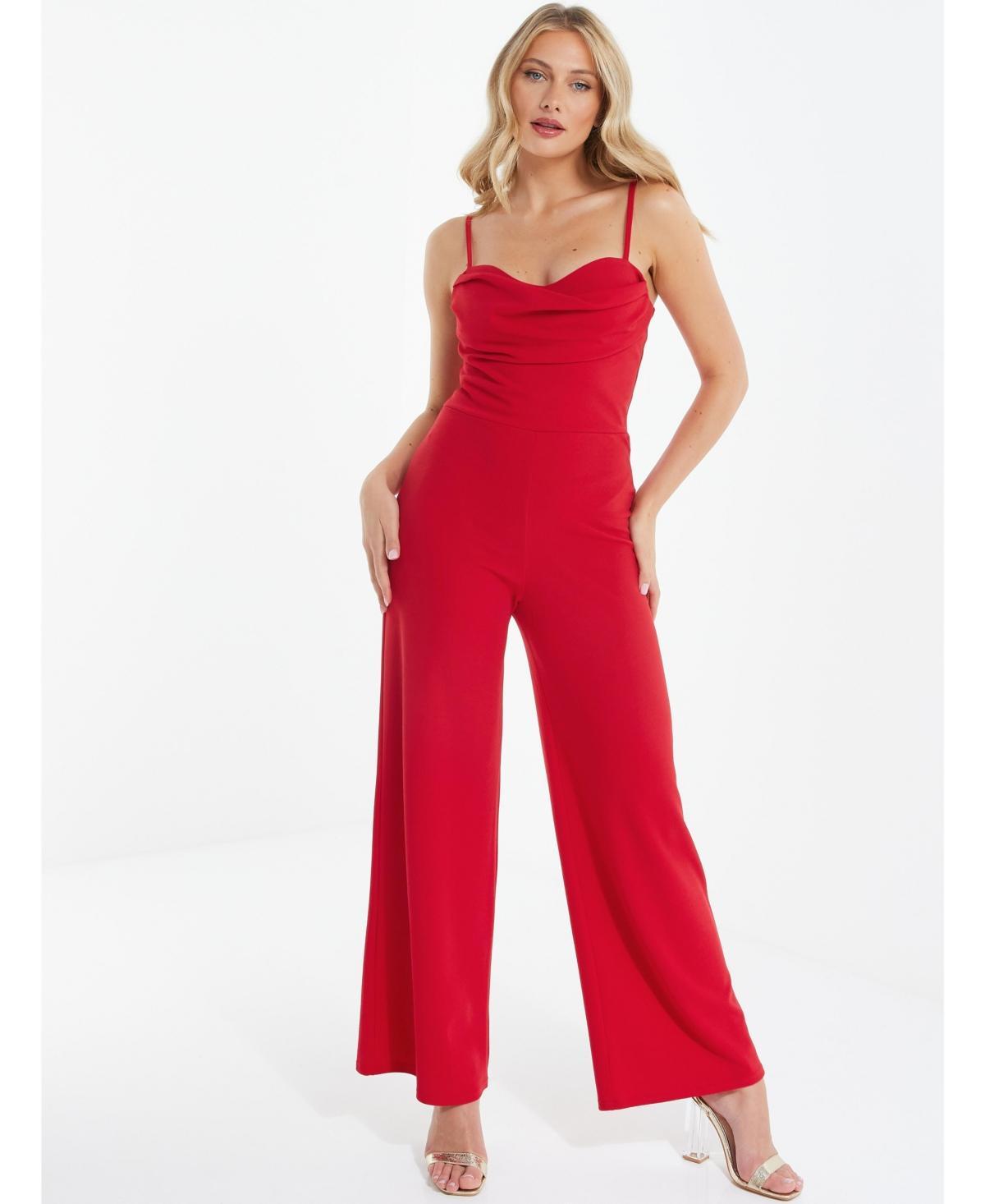 Quiz Womens Cowl Neck Palazzo Jumpsuit Product Image