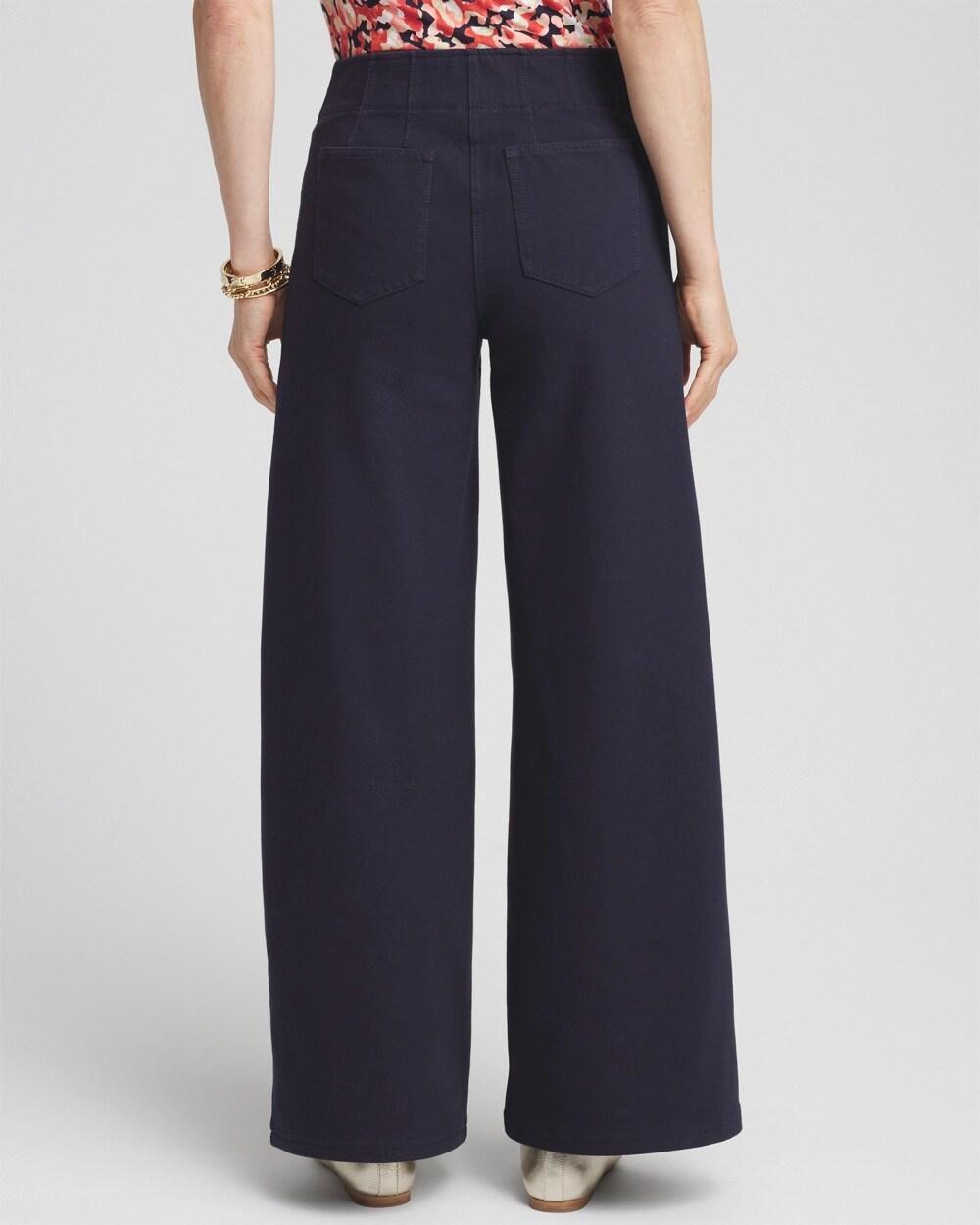 Cotton Stretch Wide Leg Pants Product Image