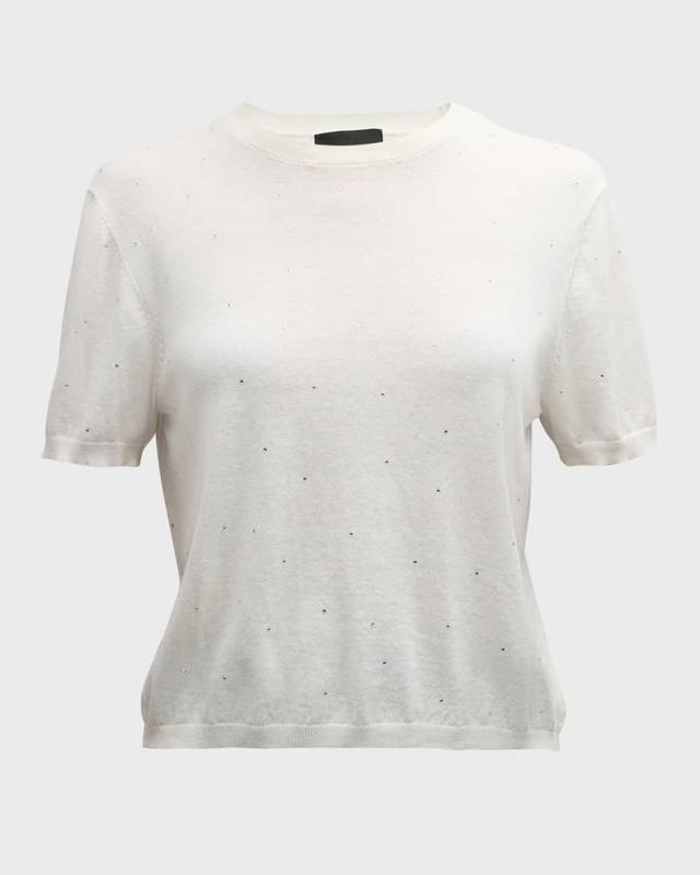 Short-Sleeve Cashmere Crewneck Top Product Image