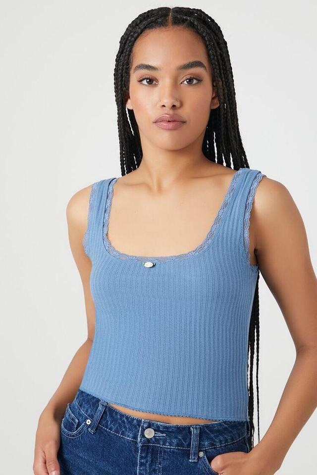 Cropped Rosette Tank Top | Forever 21 Product Image