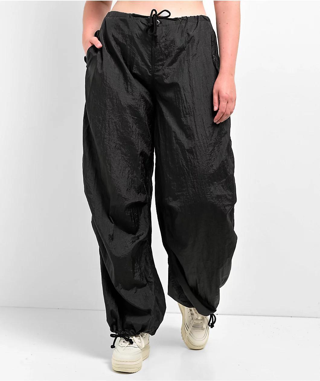 Motel Black Parachute Pants Product Image