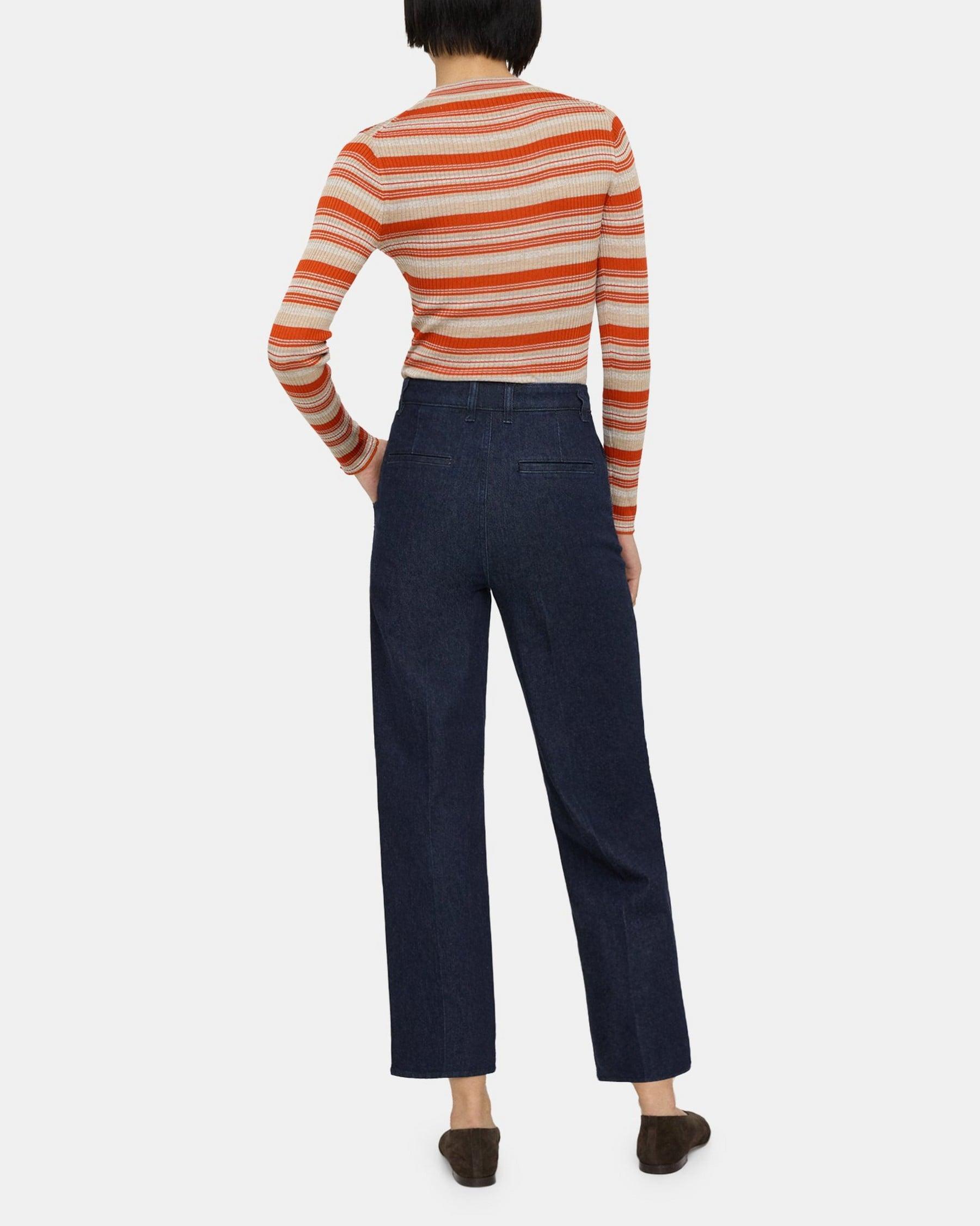 High-Waist Straight-Leg Pant in Stretch Denim Product Image