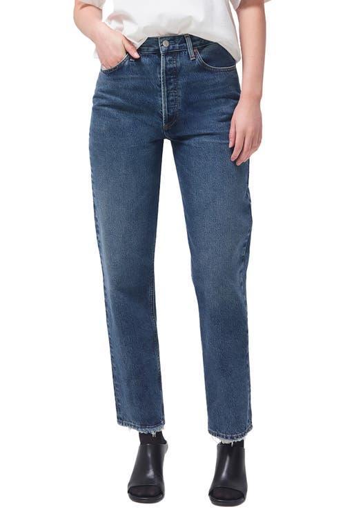 AGOLDE 90's Pinch Waist in Denim-Dark. Size 23, 24, 25, 26, 27, 28, 29, 31, 32, 33, 34. Product Image