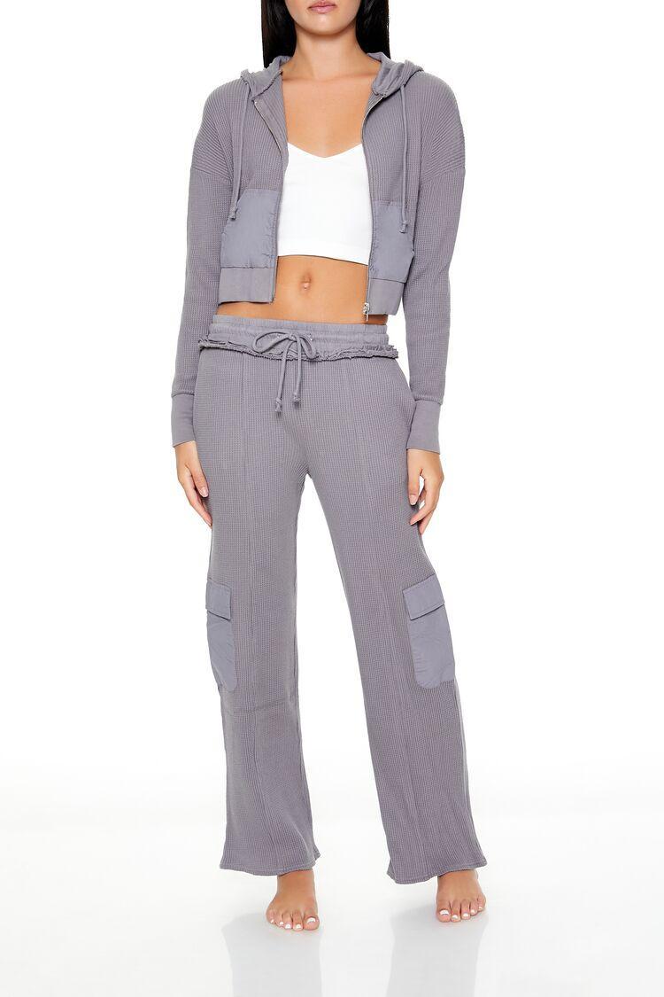 Hooded Thermal Pajama Zip-Up Jacket | Forever 21 Product Image