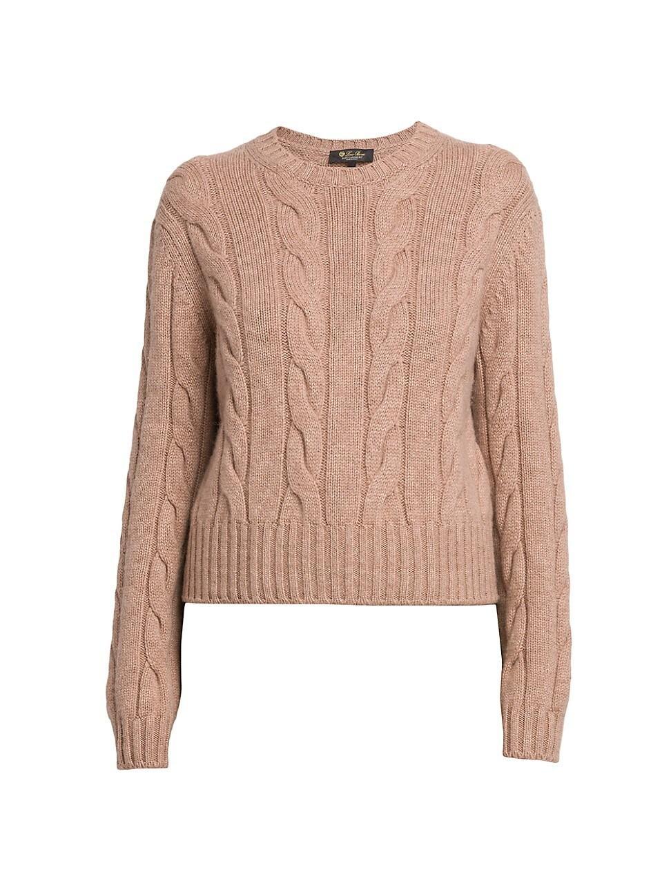 Womens Cable-Knit Cashmere Sweater Product Image