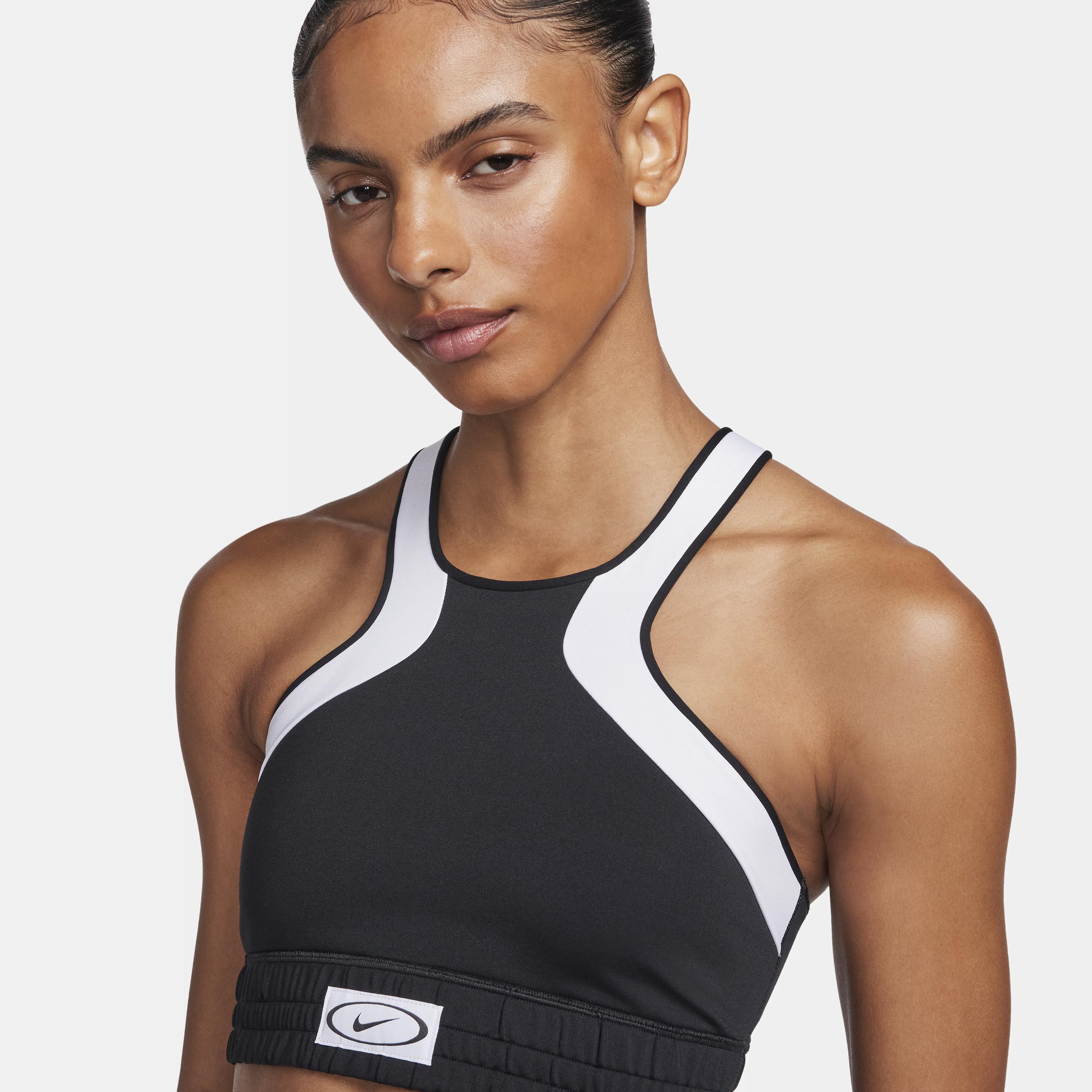 Nike Women's High Neck Medium-Support Lightly Lined Color-Block Sports Bra Product Image