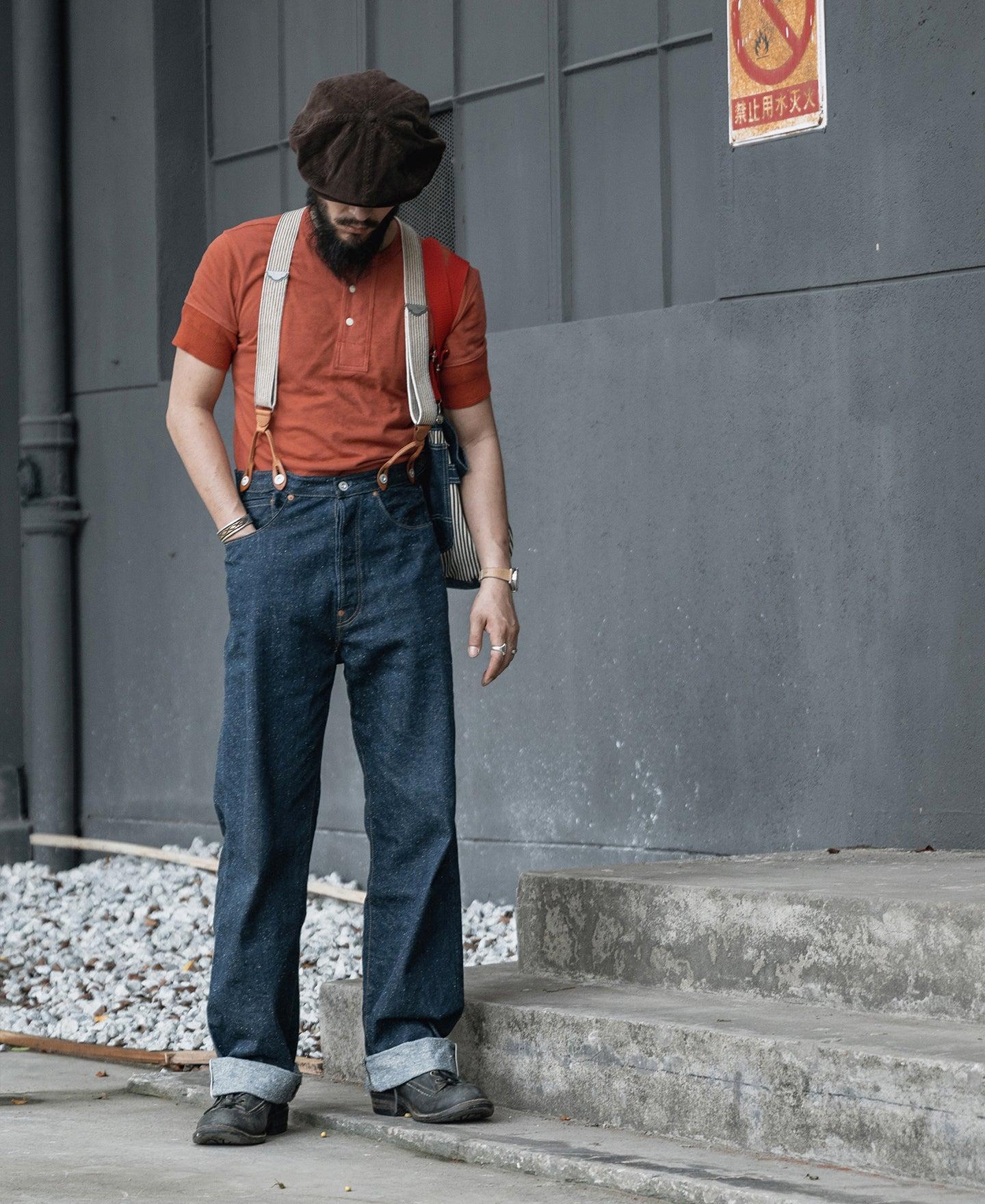 Vintage Short Sleeve Henley T-Shirt - Red Product Image