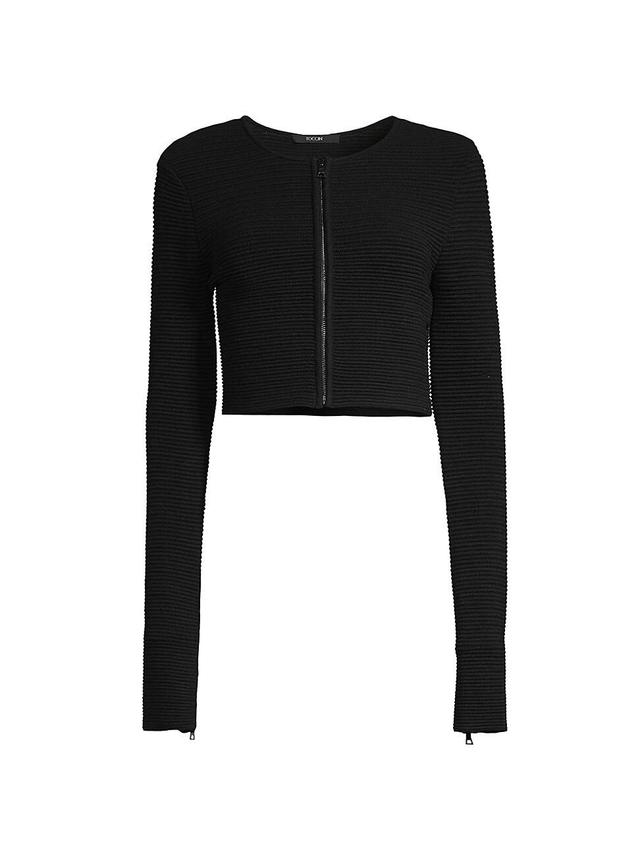 Womens Mabel Cropped Zip-Front Jacket Product Image