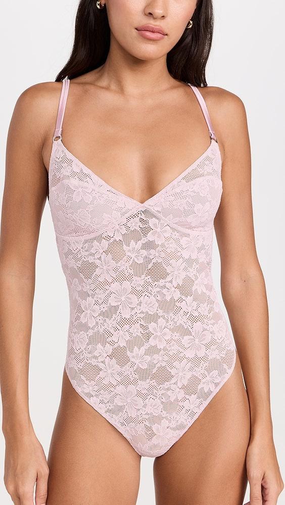 Fleur du Mal Le Stretch Lace Wireless Thong Bodysuit | Shopbop Product Image