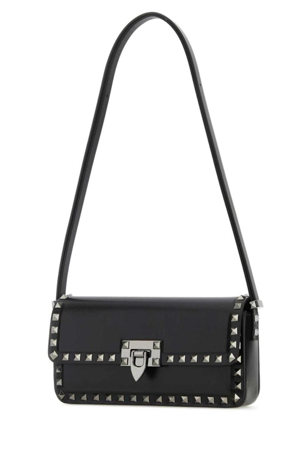 Rockstud Shoulder Bag In Black Product Image