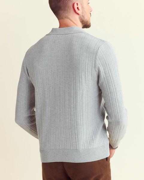 Long Sleeve Tailored Sweater Polo -  Product Image