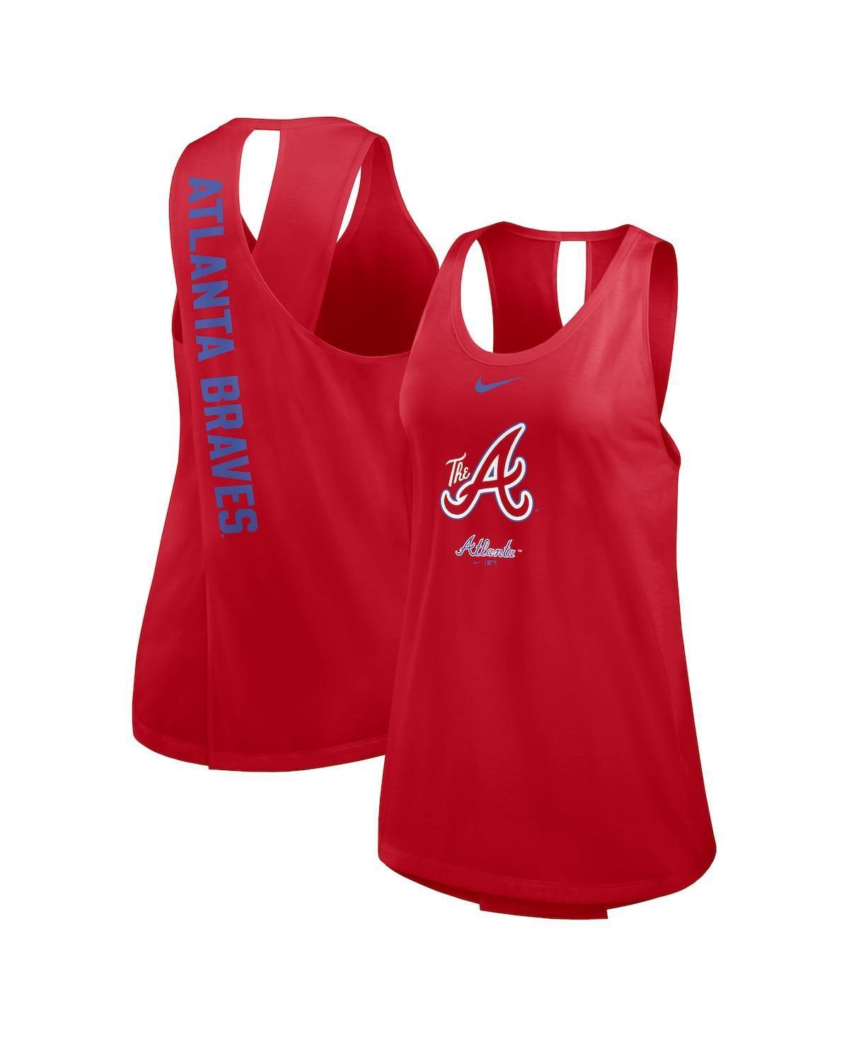 Nike Womens Red Atlanta Braves City Connect Crossed Back Tank Top Product Image