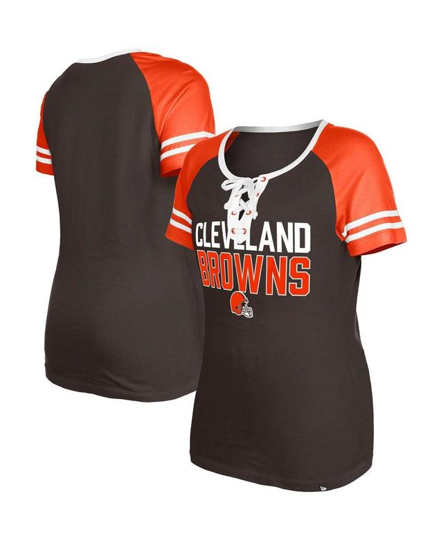 Womens New Era Cleveland s Raglan Lace-Up T-Shirt Product Image