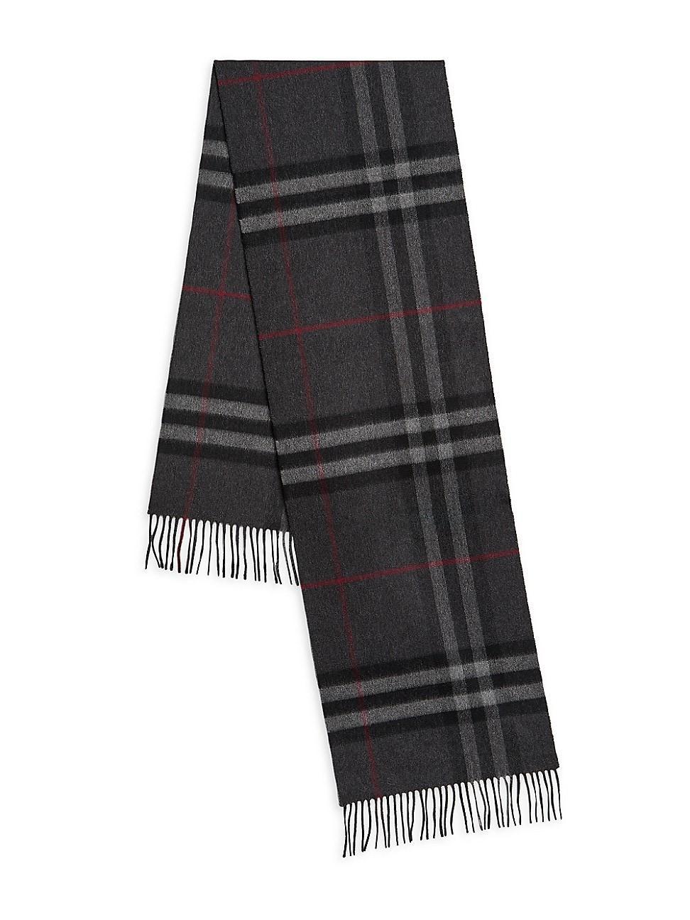 Mens Giant Check Cashmere Scarf Product Image