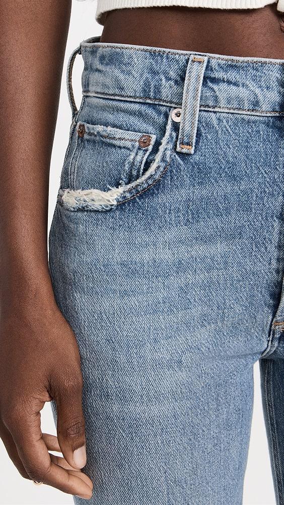 AGOLDE Riley Long High Rise Straight Jeans | Shopbop Product Image