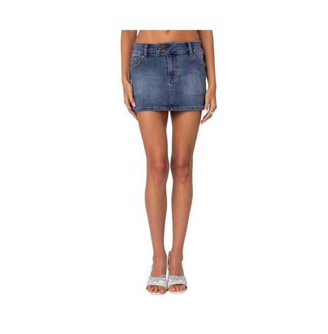 Edikted Womens Eryn Denim Mini Skirt Product Image