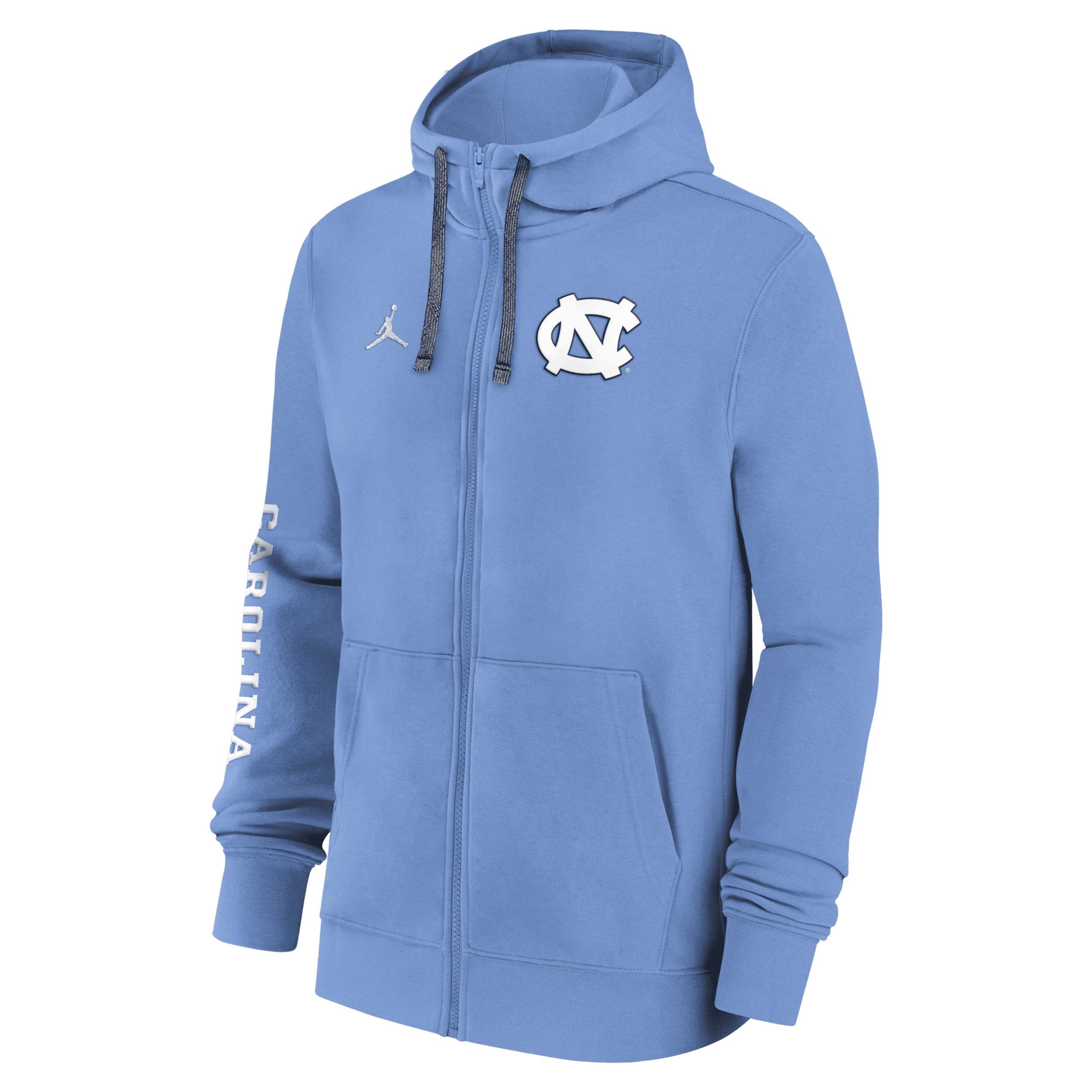 Jordan Mens Carolina Blue North Carolina Tar Heels 2024 Sideline Full-Zip Hoodie - Light Blue Product Image