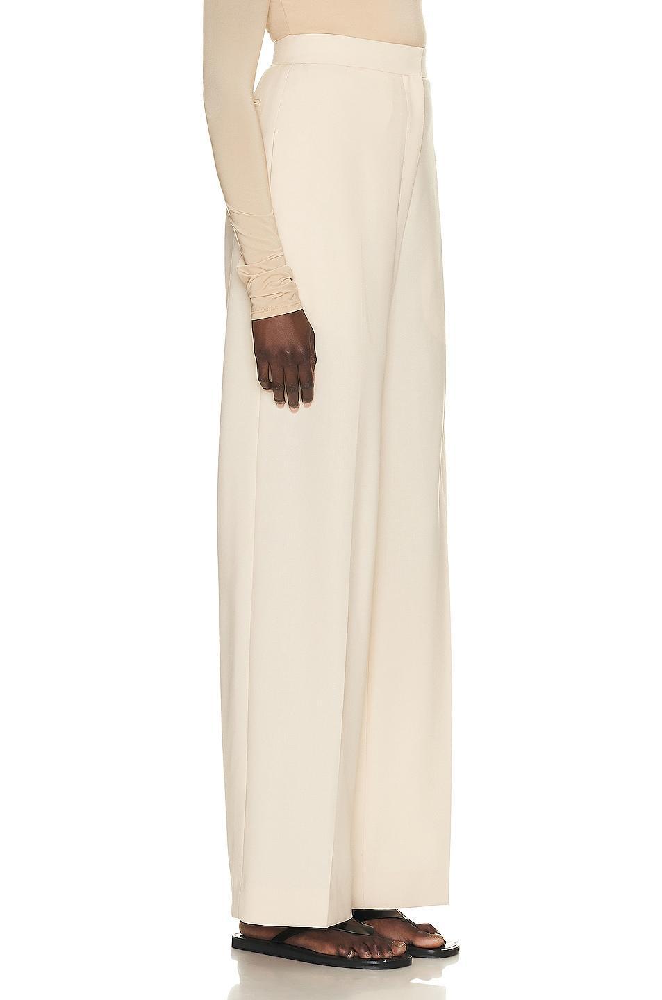 The Row - Women's Gordon High-Waisted Wool-Cotton Wide-Leg Pants - Pink - US 0 - Moda Operandi Product Image