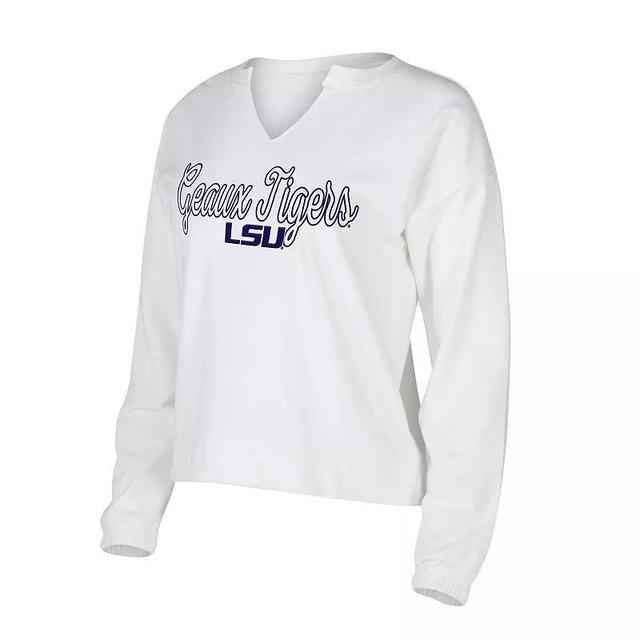 Womens Concepts Sport LSU Tigers SiennaNotch Neck Long Sleeve T-Shirt Product Image