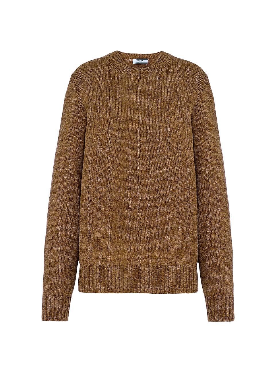 Womens Wool And Cashmere Crew-Neck Sweater Product Image