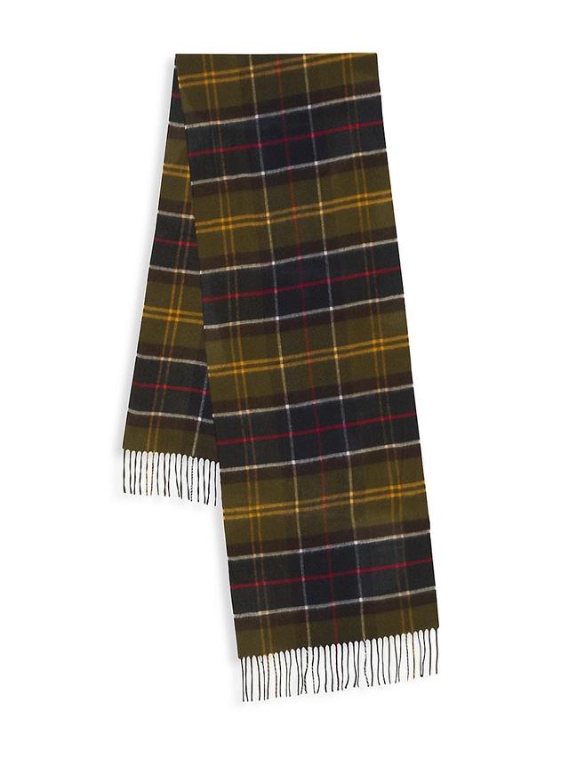 Mens Yaxley Plaid Wool-Blend Scarf Product Image