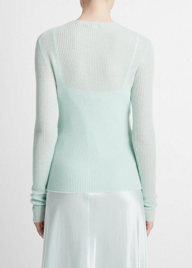 Waffle-Stitched Cashmere-Silk Sweater Product Image