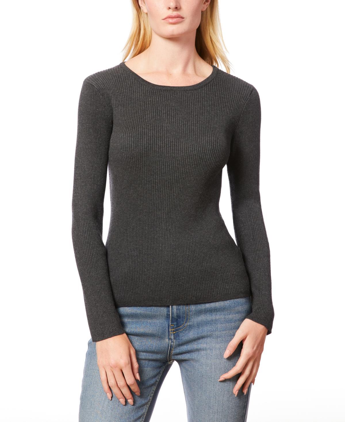 Melissa Paige Womens Ribbed Scoop-Neck Sweater Product Image