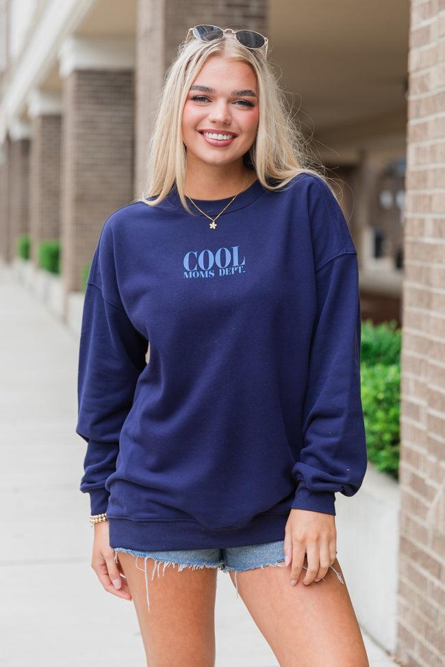 Cool Moms Dept. Navy Oversized Graphic Sweatshirt Product Image