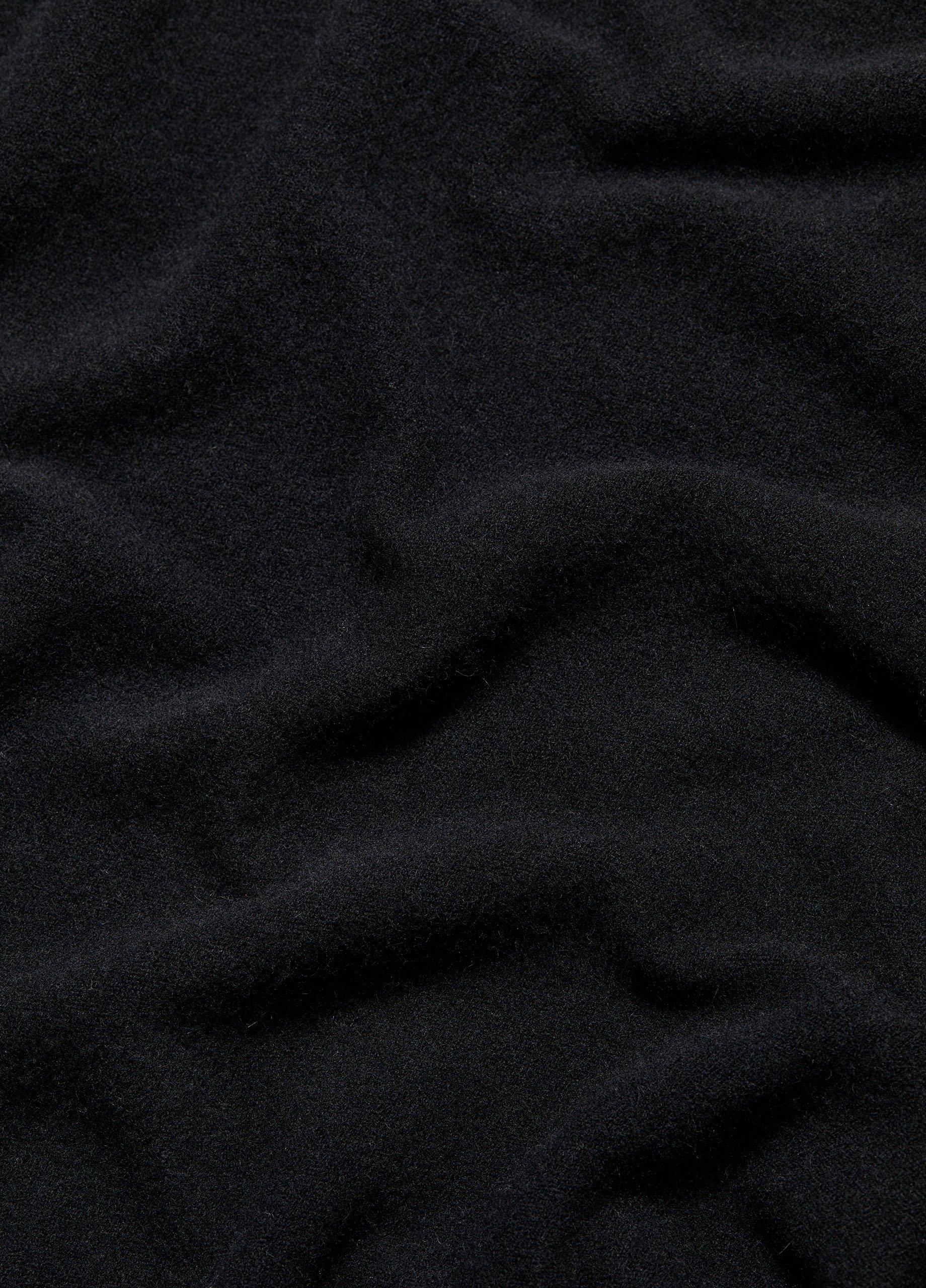 Reverse-Jersey Cashmere Boat-Neck Poncho Product Image