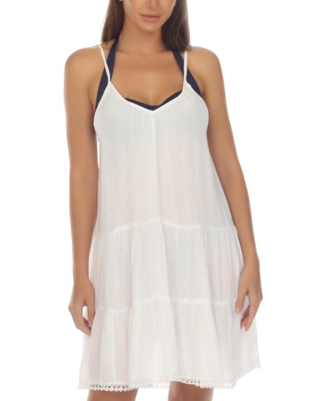 Raviya Womens Tiered Sleeveless Cover-Up Dress Product Image