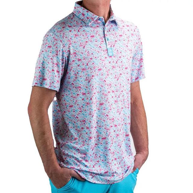 Pins and Aces Mens Golf Polo Light Blue Product Image