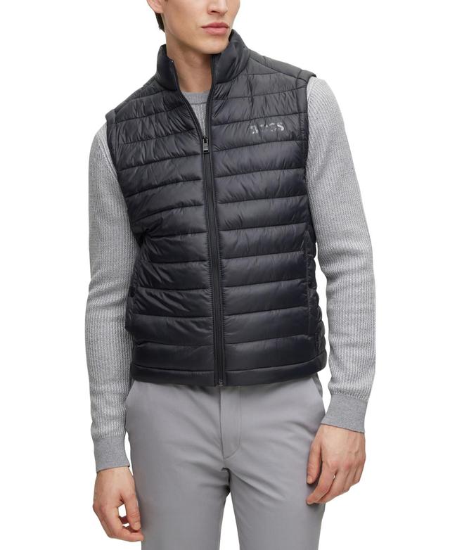 Boss by Hugo Boss Mens Logo Packable Gilet Vest - Dark Blue Product Image