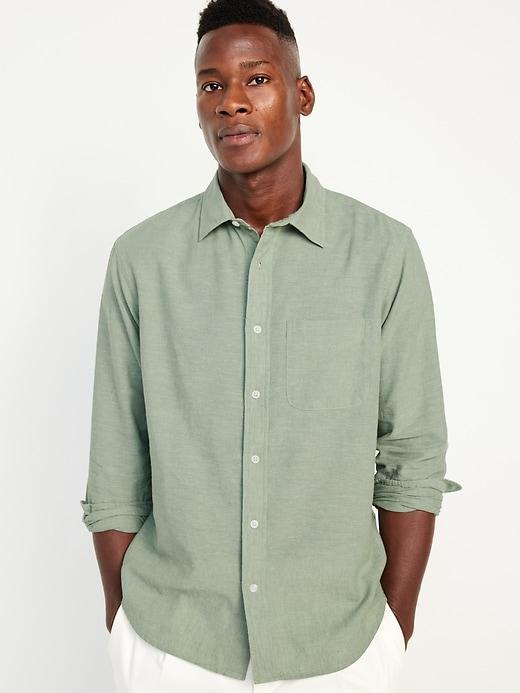 Classic Fit Everyday Linen-Blend Shirt Product Image