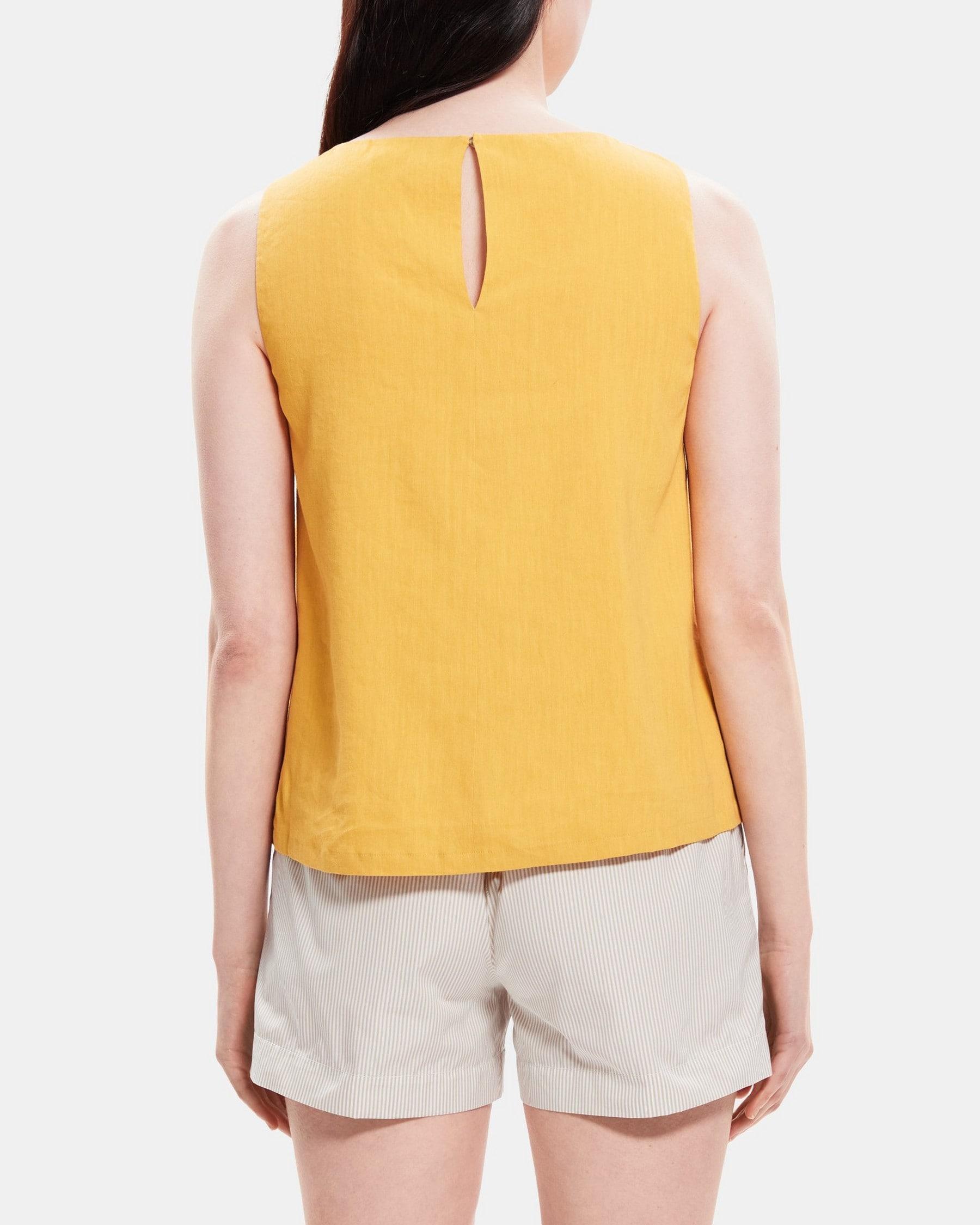 Boatneck Shell Top in Linen-Blend Product Image