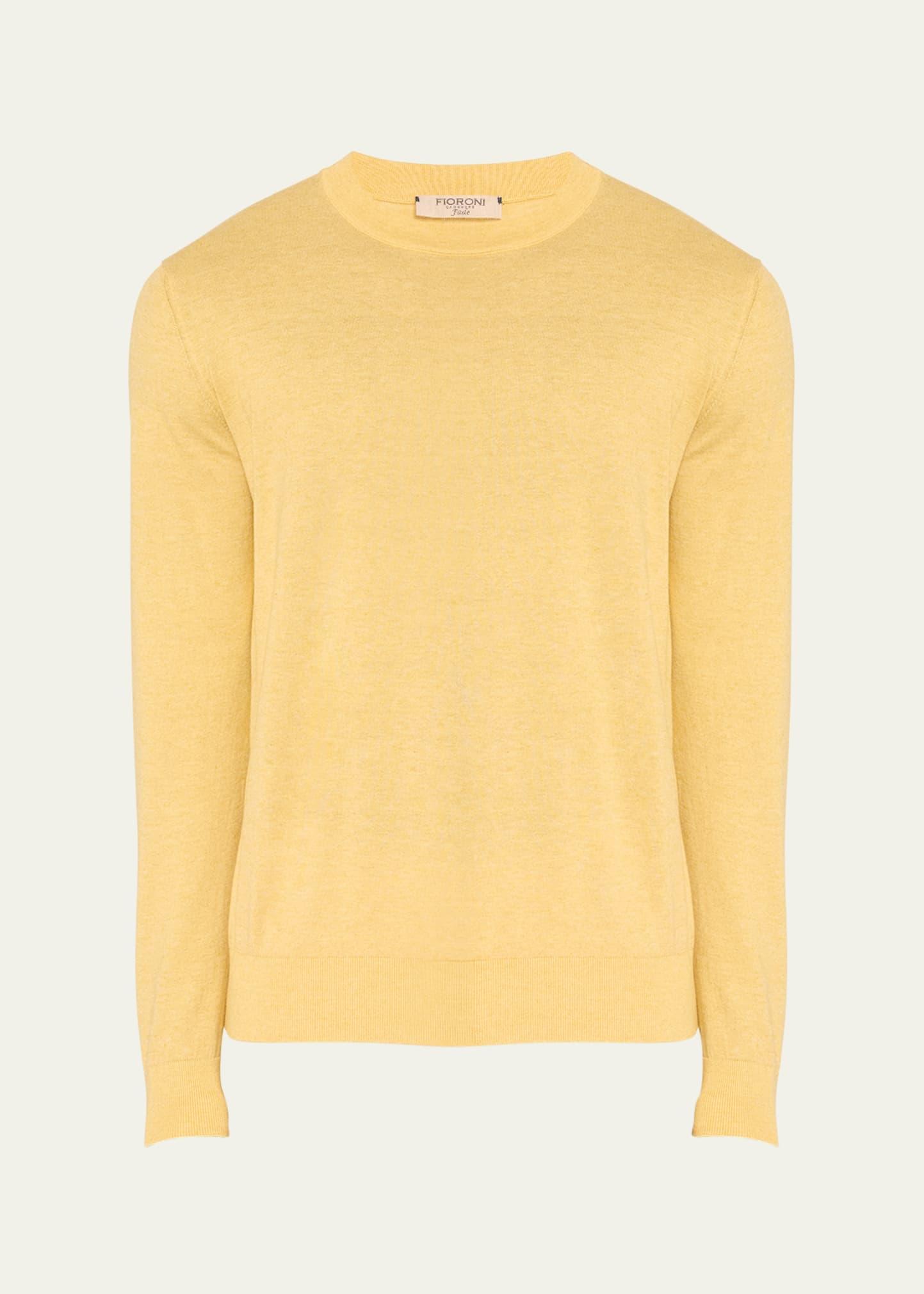 Mens Cashmere Cotton Crewneck Sweater Product Image