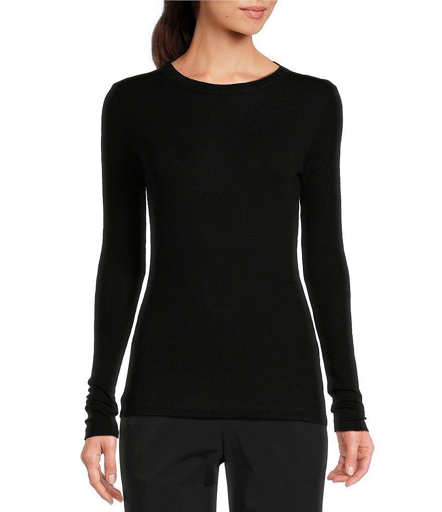 TILLEY Merino Wool Blend Crew Neck Long Sleeve Ribbed Hem Tee Product Image