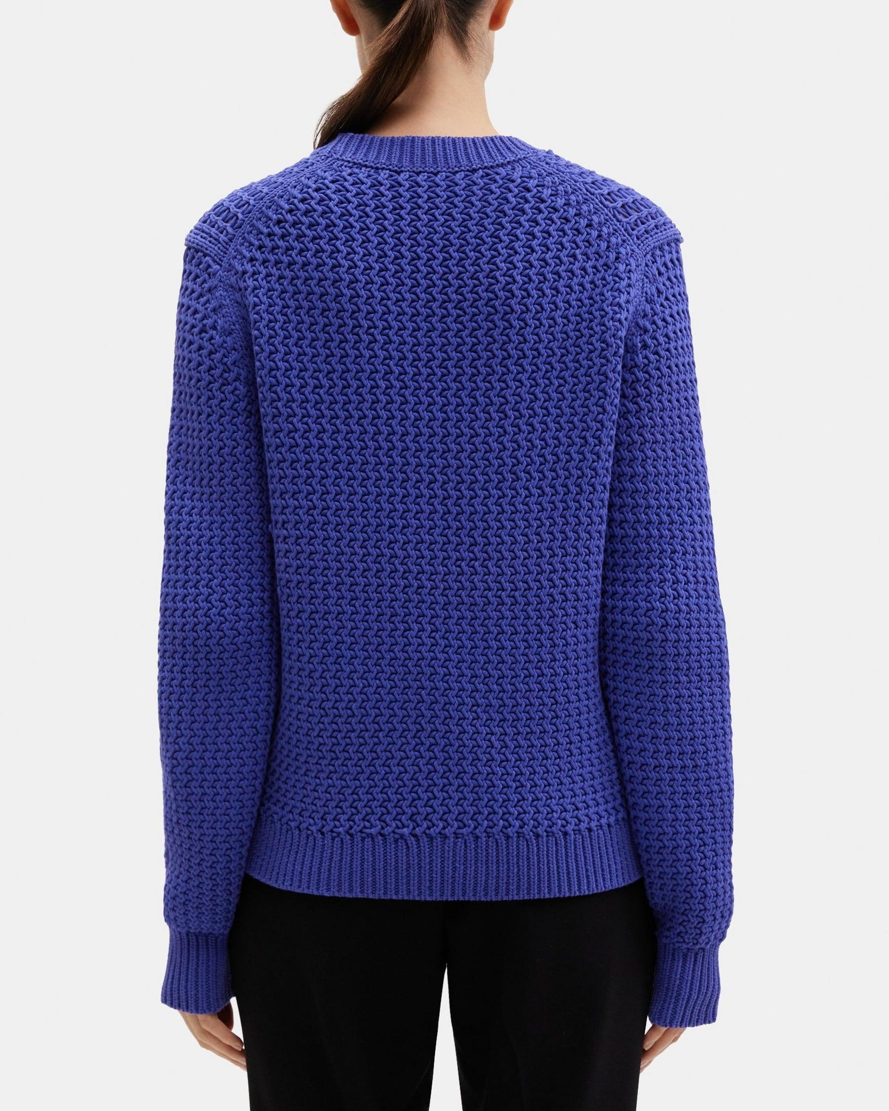 Crewneck Sweater in Cotton-Nylon Product Image