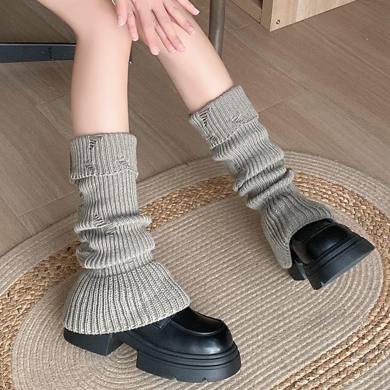 Plain Knit Leg Warmer / Set Product Image