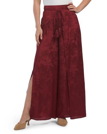 Split Wide Leg Pants for Women | Viscose Product Image