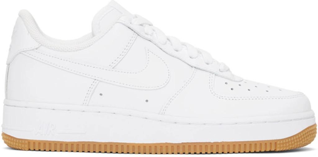 NIKE White Gum Air Force 1 '07 Sneakers In White/white/brown product image