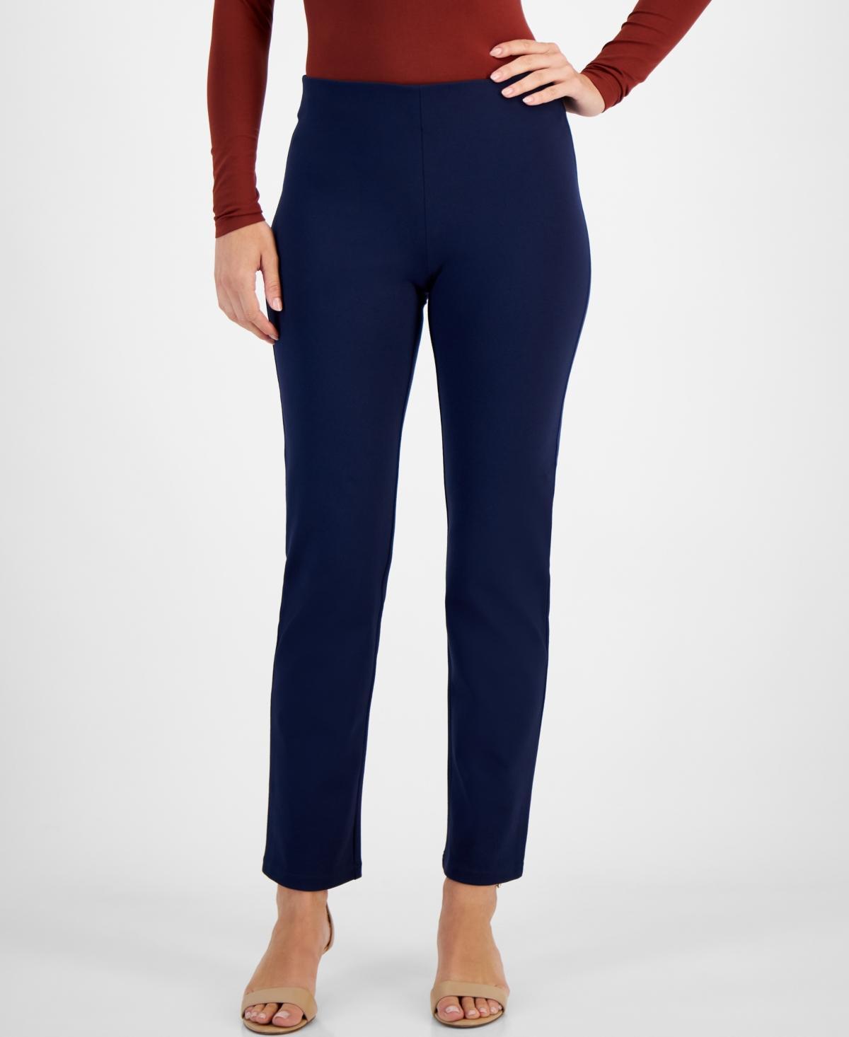 Jm Collection Womens Ponte-Knit Pull-On Ankle Pants, Created for Macys Product Image