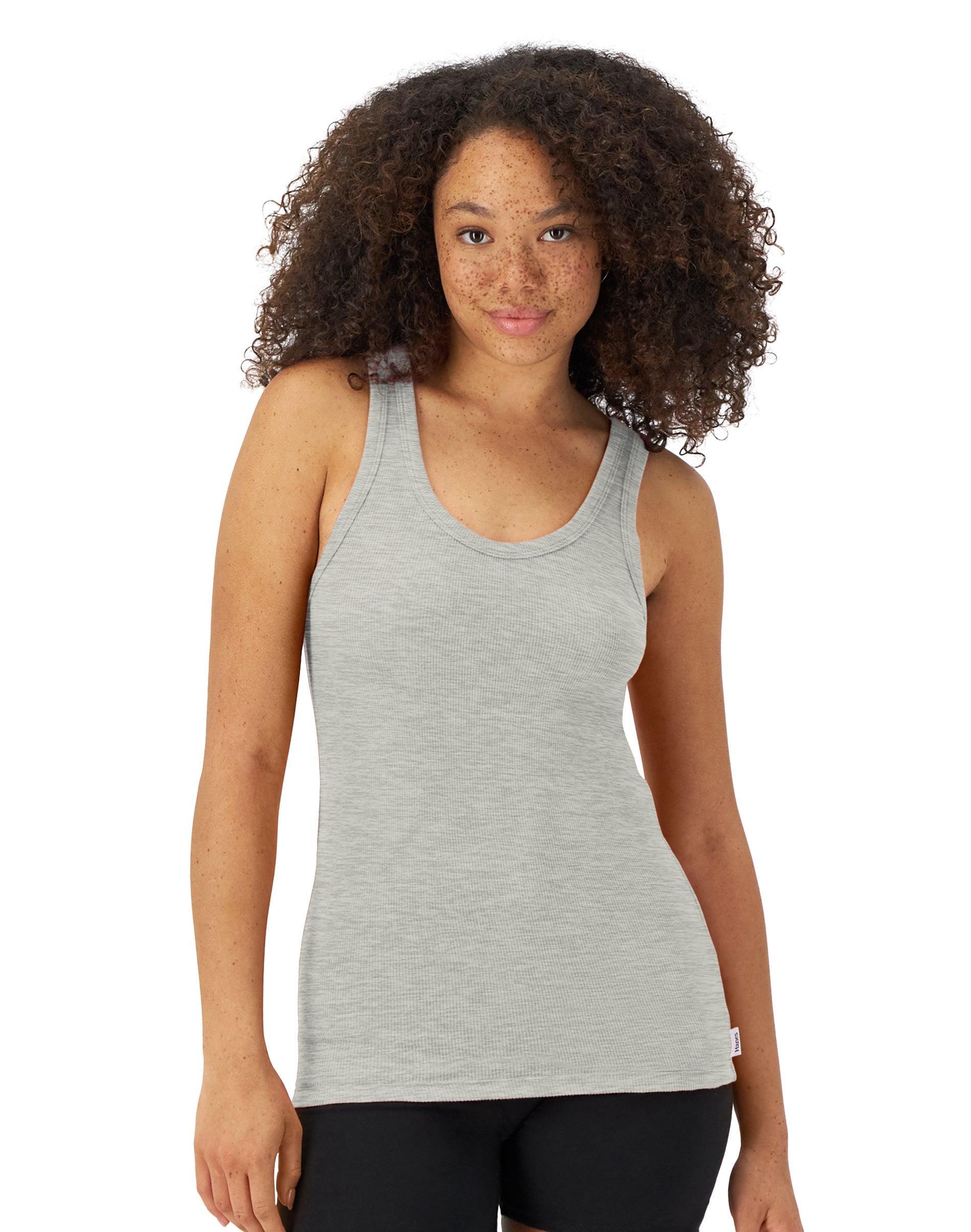 Hanes Originals Comfywear Womens Rib Tank White 2XL Product Image