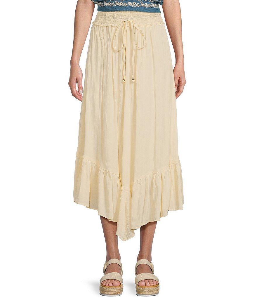 Angie Coordinating Ruffle High-Low Hem Maxi Skirt Product Image